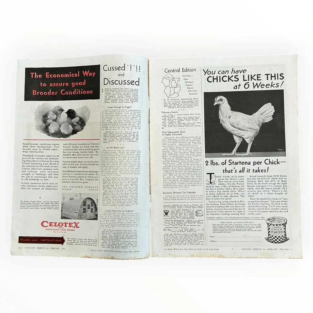 1934 Poultry Tribune February Annual Baby Chick Number Farm Magazine Chicks